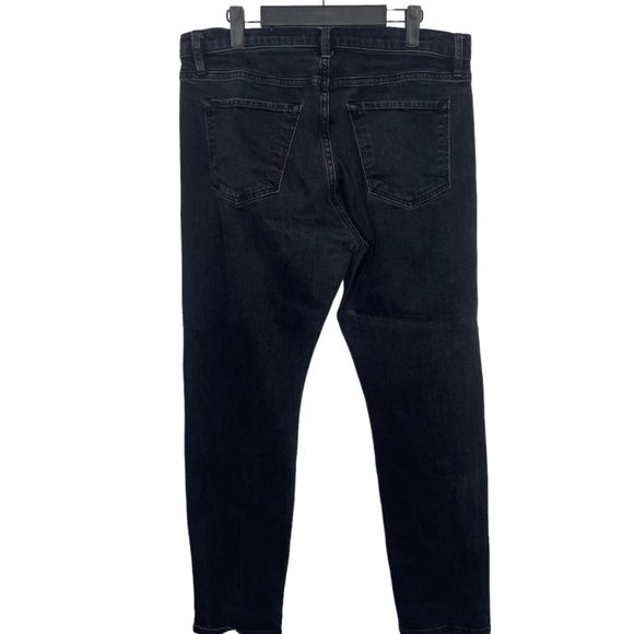 Flint and Tinder Mens Bottoms Size 34 Faded Black Straight Tapered Denim Jeans - Picture 2 of 15